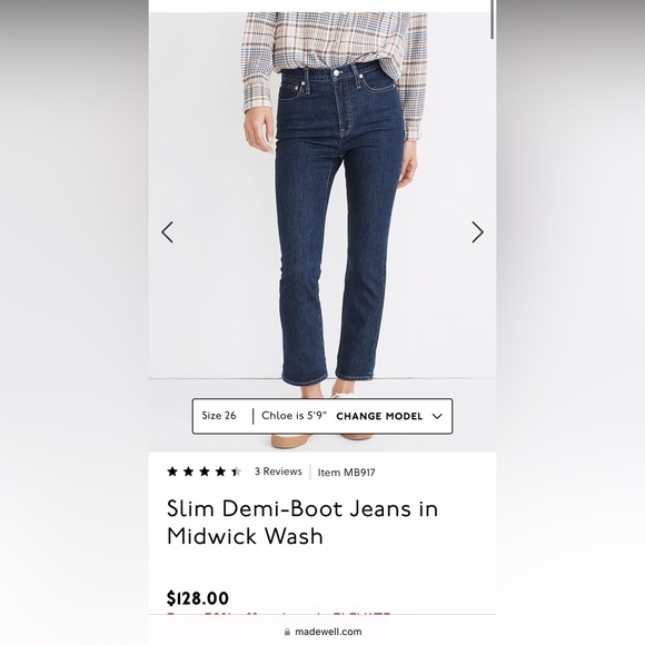 Madewell Slim Demi Boot Jeans - Picture 6 of 8